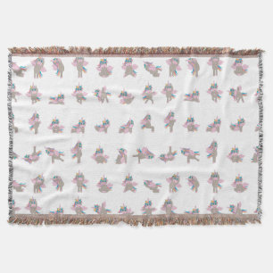 Design der Yoga-Posen für Einhorn Decke