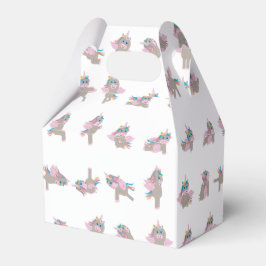 Design der Yoga-Posen für Einhorn Geschenkschachtel