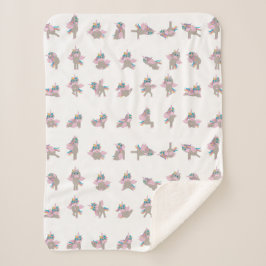 Design der Yoga-Posen für Einhorn Sherpadecke