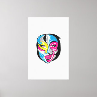 Design des abstrakten Face Art Logos Leinwanddruck