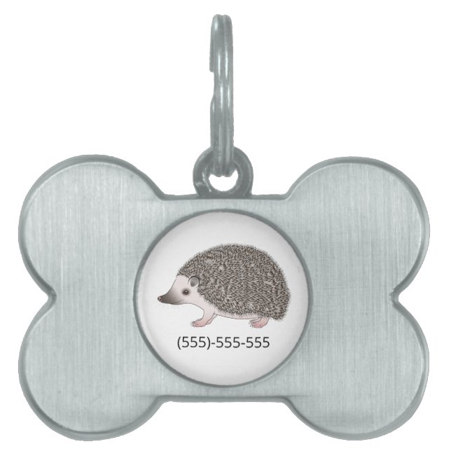 Design des afrikanischen Pygmäen-Igels mit Telefon Tiermarke (Vorderseite)