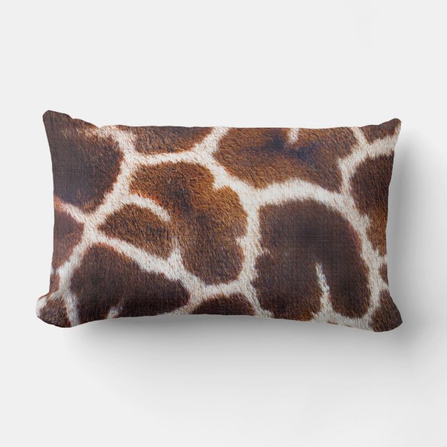 Design des afrikanischen Wildtieres Giraffe-Pelz-F Lendenkissen (Vorderseite)