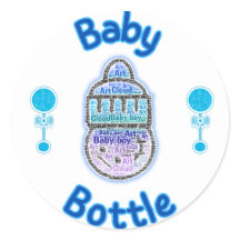 Design des Babyduschaufklebers