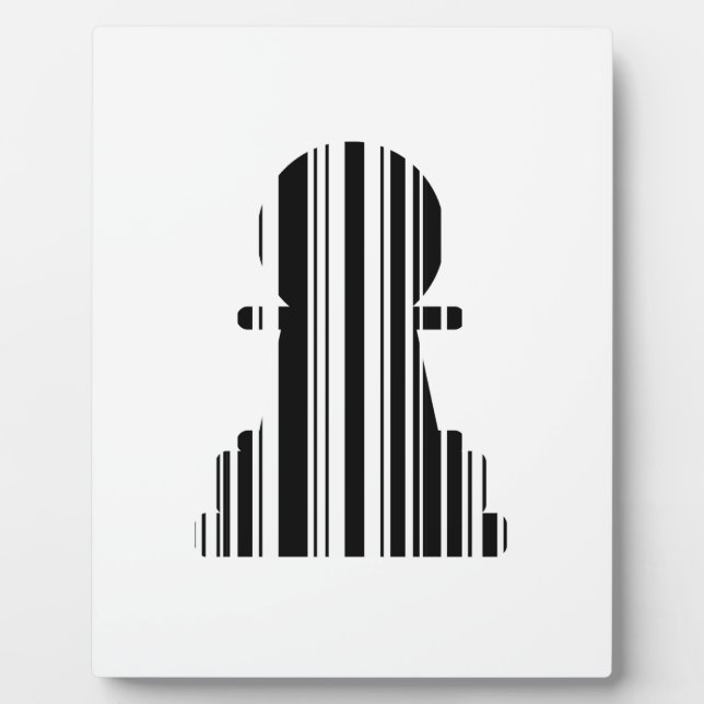 Design des BAR CODE-Schachstückmusters Fotoplatte (Vorderseite)