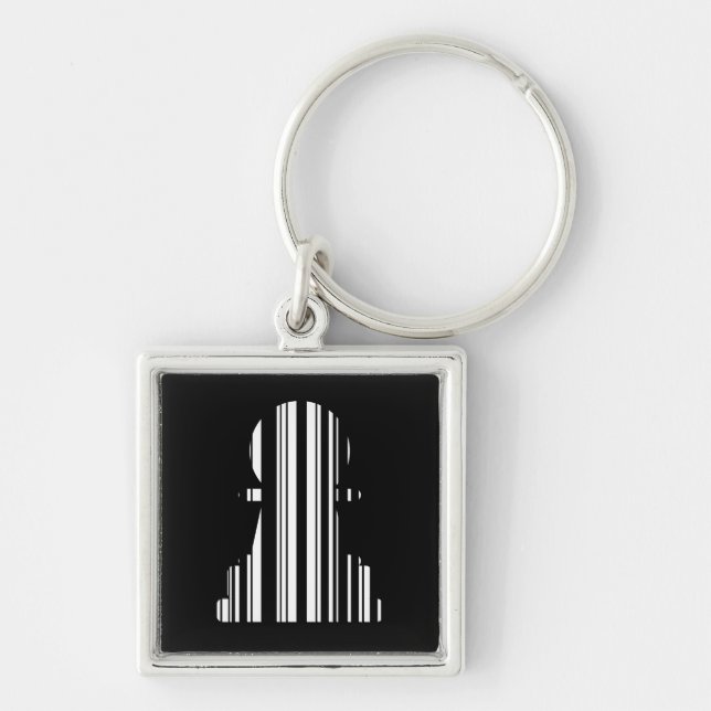Design des BAR CODE-Schachstückmusters Schlüsselanhänger (Vorne)
