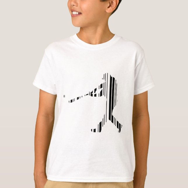 Design des BASEBALL BAR CODE Sports Player T-Shirt (Vorderseite)