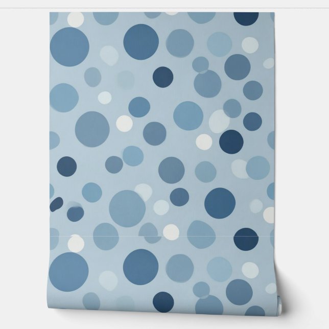 Design des Blue Polka Dot Tapete (Abrollen)
