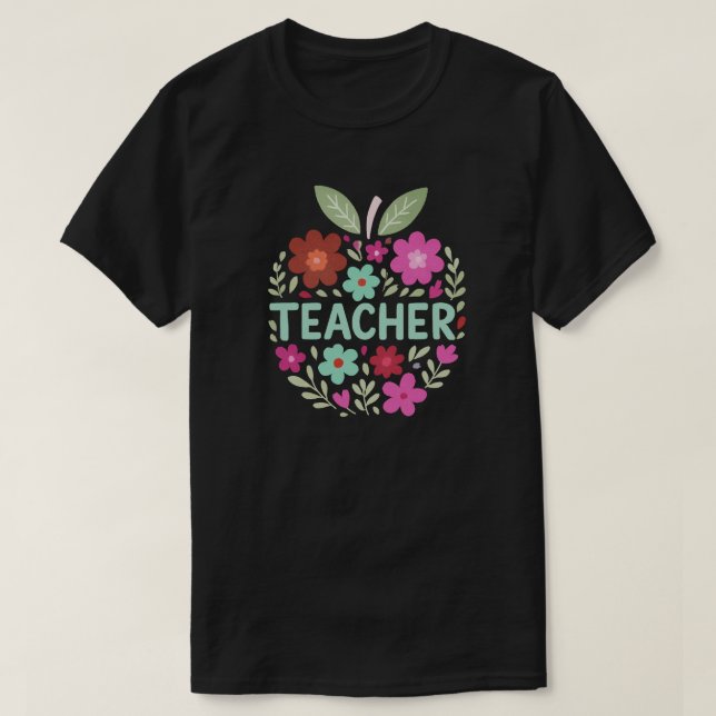 Design des Blumenapplikators T-Shirt (Design vorne)
