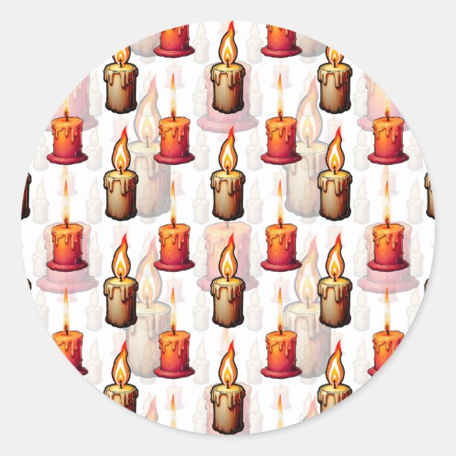 Design des Brennmusters Runder Aufkleber (Vorderseite)