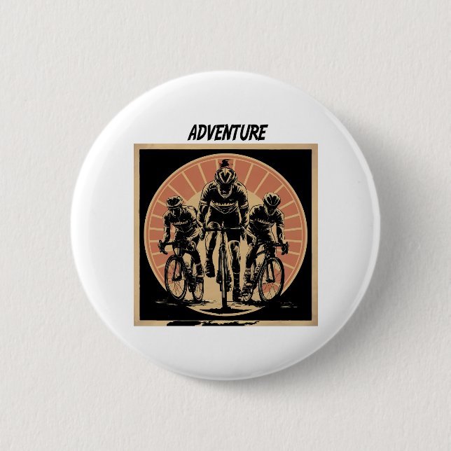 Design des Cycling Club Teams für Männer Button (Vorderseite)