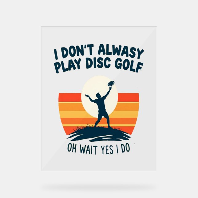 Design des Disk Golf Lover T - Shirt Acrylschild (Vorderseite)