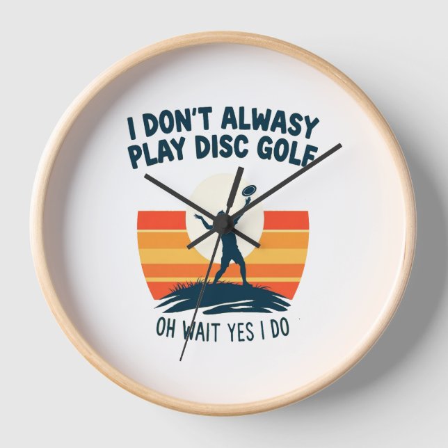 Design des Disk Golf Lover T - Shirt Uhr (Vorderseite)