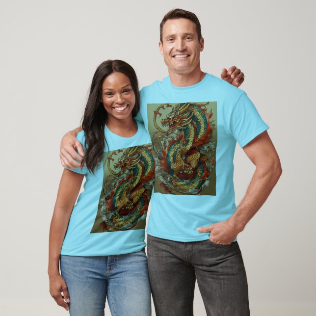 Design des Dreamy Dragon Watercolor T - Shirt (Unisex)