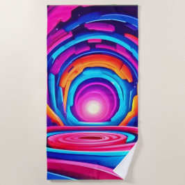 Design des dynamischen geometrischen Neon Art Tunn Strandtuch