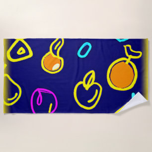 Design des dynamischen Neonfruchtmusters Strandtuch