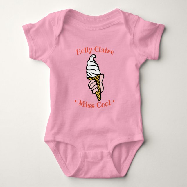 Design des Eiskremkerns zur Personalisierung Baby Strampler (Vorderseite)