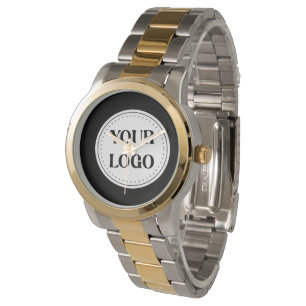 Design des eleganten und sanften schwarzen QR-Logo Armbanduhr
