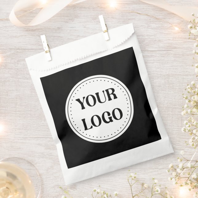 Design des eleganten und sanften schwarzen QR-Logo Geschenktütchen (Ausgeschnitten)