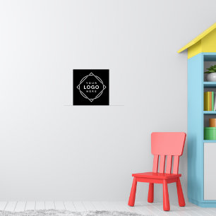 Design des eleganten und sanften schwarzen QR-Logo Poster