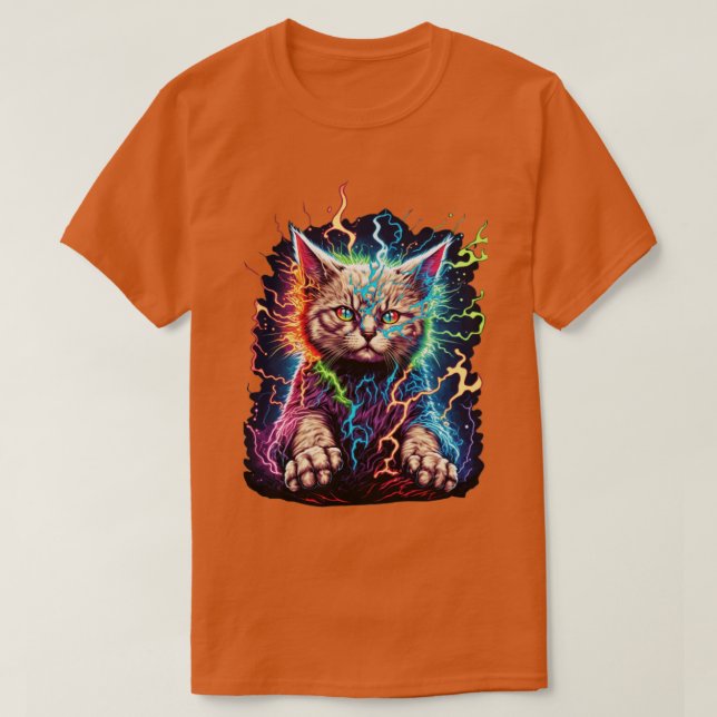 Design des elektrischen Cat-Powers T-Shirt (Design vorne)