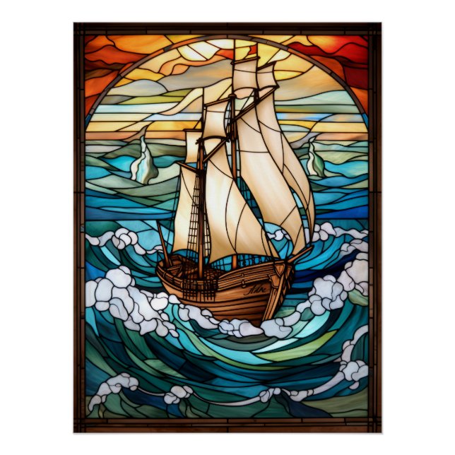 Design des Fensters "Hochschiff" Poster (Vorderseite)