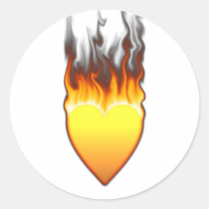 Design des Flammenheftes II Runder Aufkleber