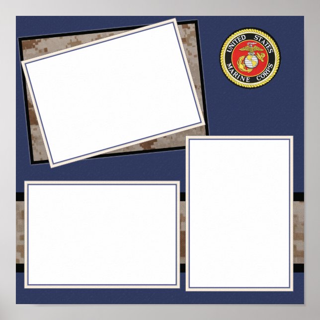 Design des Fotos für kundenspezifische Marine Corp Poster (Vorne)