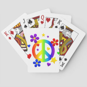 Design des Friedenszeichens Spielkarten