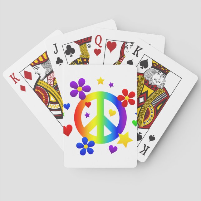 Design des Friedenszeichens Spielkarten (Rückseite)