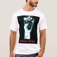 Design des gebrochenen Herz-T - Shirt