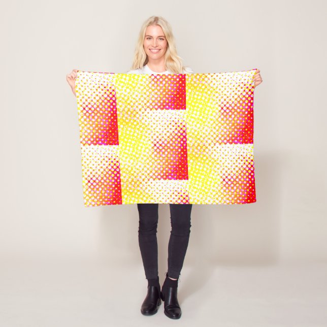 Design des gelb-rosa Musters Fleecedecke (Beispiel)