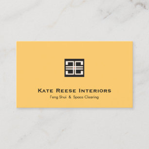 Design des gelben, geometrischen Logos Visitenkarte