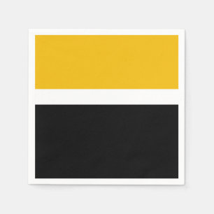 Design des gelben, weißen Schwarz-Farbblockes Serviette