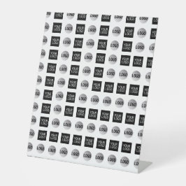 Design des geometrischen 2 Logo-Musters Sockelschild