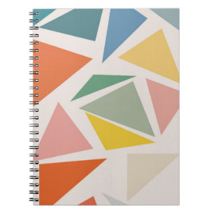 Design des geometrischen Dreiecks mit farbiger Geo Notizblock