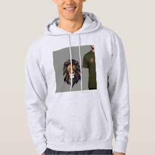 Design des geometrischen Lion Streetwear Logo Hoodie