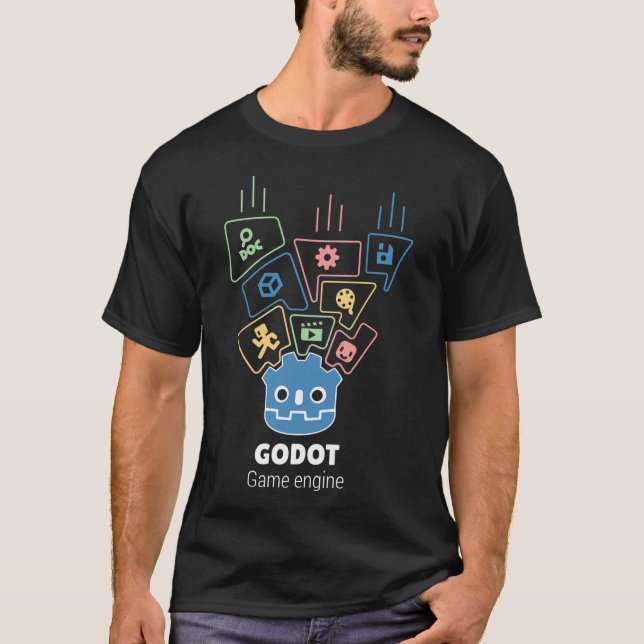 Design des Godot Motors 3 T-Shirt (Vorderseite)