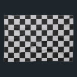 Design des grauen Schachbretts Geschirrtuch<br><div class="desc">Design der grauen überprüften Oberfläche</div>