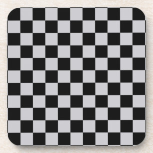 Design des grauen Schachbretts Getränkeuntersetzer