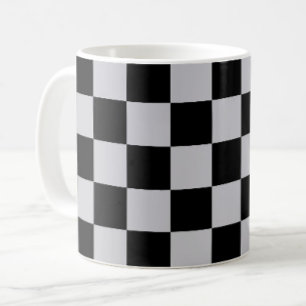 Design des grauen Schachbretts Kaffeetasse