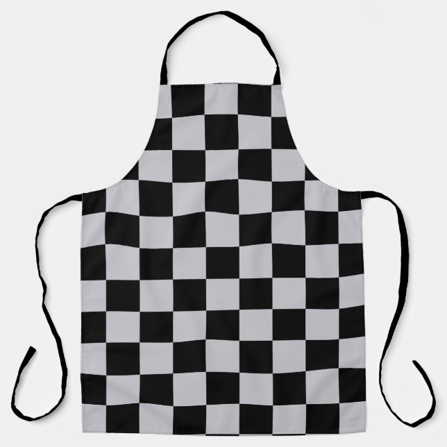 Design des grauen Schachbretts Schürze (Vorderseite)
