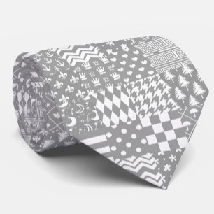Design des grauen, weißen Mixed-Musters Krawatte