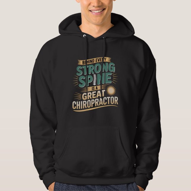 Design des großen Chiropraktikers mit starker Spin Hoodie (Vorderseite)