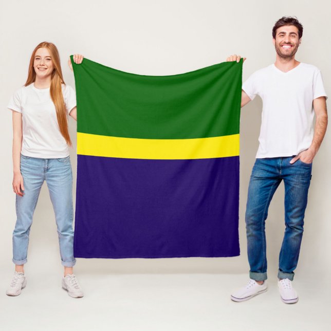 Design des grünen gelbblauen Blockes Fleecedecke (Von Creator hochgeladen)