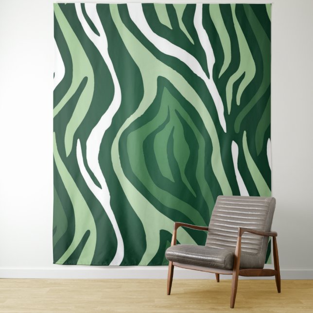 Design des grünen Stoffes Wandteppich (Beispiel)