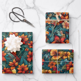 Design des hawaiianischen Surfer Paradise Geschenkpapier Set