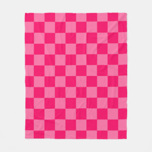 Design des hellen und Hot-Pink-Schachbretts Fleecedecke
