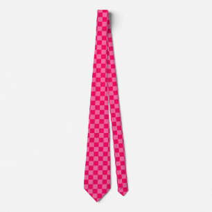 Design des hellen und Hot-Pink-Schachbretts Krawatte