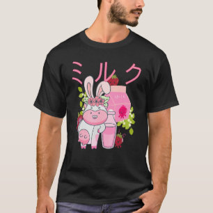 Design des japanischen Erdbeermilch-Pops T-Shirt