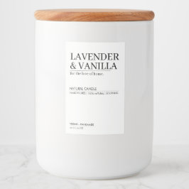 Design des Kerzenprodukts Lebensmitteletikett